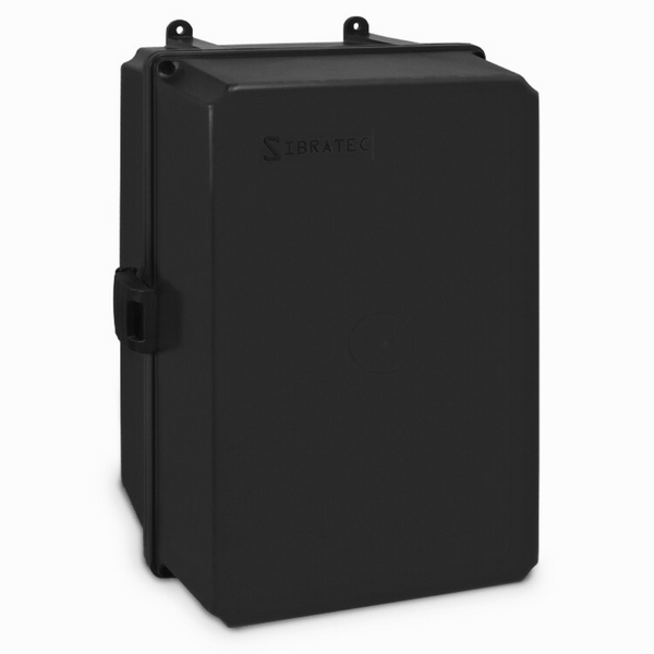 Caixa Plástica Multiuso Com Fecho Média | Preta